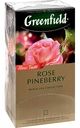 Чай чёрный Greenfield Rose Pineberry с ароматом белой клубники и розы, 25х1,5 г