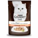 Корм для кошек Gourmet A la Carte с лососем шпинатом цукини зеленой фасолью, 85 г