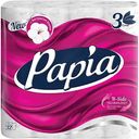 Туалетная бумага Papia белая 3 слоя, 32рулона