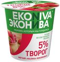 Творог EkoNiva малина земляника 5%, 125 г