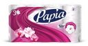 Туалетная бумага Papia Secret Garden ароматизированная 3 слоя 8 рулонов