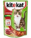 Корм для кошек Kitekat с говядиной в желе, 85 г