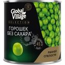 Горошек Global Village Selection Молодой без добавления сахара из мозговых сортов 400г