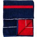 Полотенце махровое DM текстиль Schooner цвет: темно-синий/красный, 50×90см