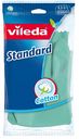 Перчатки с хлопковым напылением Vileda Standard размер 8,5-9/L