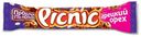 Шоколадный батончик Picnic c грецким орехом изюмом мягкой карамелью, 52 г