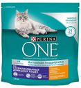 Сухой корм для стерилизованных кошек и кастрированных котов Purina ONE курица, 1,5 кг