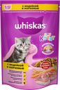 Корм сухой для котят WHISKAS Вкусные подушечки, Аппетитное ассорти с индейкой и морковью, 350г