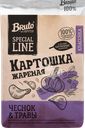 Чипсы картофельные BRUTO со вкусом чеснок и травы, из натурального картофеля, 120г