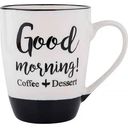 Кружка фарфоровая Утро с надписью цвет и дизайн в ассортименте, 370мл