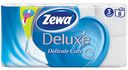 Туалетная бумага Zewa Deluxe белая 3 слоя, 8 рулонов