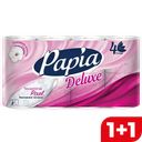Туалетная бумага PAPIA® Deluxe хлопок 4-слойная, 8рулонов