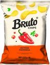 Чипсы картофельные BRUTO со вкусом острой паприки, из натурального картофеля, 120г