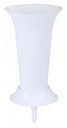 Ваза под срезку Альтернатива с колышком белая 41×19см, 3л