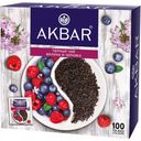 Чай АКБАР чарный малина-черника, 100шт