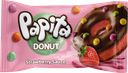 Кекс SOLEN PAPITA DONUT с какао-глазурью, клубничной начинкой и цветным драже, 40г