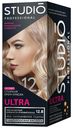Крем-краска Studio Professional Ultra для волос ультрасветлый серебристо-розовый блонд № 12.8 115 г