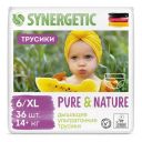 Подгузники-трусики Synergetic Pure&Nature 6 XL (14+ кг), 36 шт