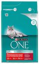 Сухой корм для стерилизованных кошек и кастрированных котов Purina ONE говядина, 3 кг