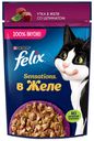 FELIX Sensations Желе для кошек утка шпинат, 75г