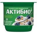 Йогурт Актибио черника-злаки-льняные семена 3% 130г