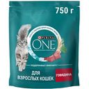 Сухой корм для кошек Purina One говядина, 750г