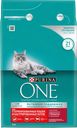 Корм сухой для взрослых кошек PURINA ONE с высоким содержанием говядины и пшеницей, для стерилизованных и кастрированных, 3кг