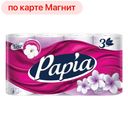 Туалетная бумага PAPIA, Папия, Балийский цветок, 3-слойная, 8 рулонов