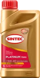 Масло моторное SINTEC Platinum 7000 5W-40 A3/B4 SN/CF, синтетическое