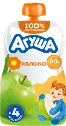 Пюре фруктовое детское АГУША Яблоко, с 4 месяцев
