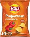 Чипсы картофельные LAY'S Рифленые Паприка, 140г