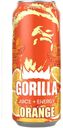 Энергетический напиток Gorilla Orange с соком апельсина сильногазированный 0,33 л