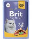 Корм влажный Brit Premium для взролсых кошек Тунец в желе, 85 г