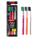 Зубная щетка COLGATE Neo 2548 кончиков щетинок, средней жесткости, 2+1, 3шт