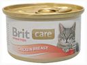 Консервированный корм для кошек Brit Care куриная грудка и сыр, 80 г