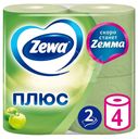 Туалетная бумага Zewa Плюс Яблоко, 2 слоя 4 рулона