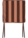 Подушка-сидушка на стул принт: полосы цвет: коричневый/коралловый, 40×40×3,5 см