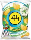 Чипсы картофельные А4 Сметана-зелень, 50г