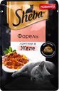 Корм влажный для взрослых кошек SHEBA Ломтики в желе с форелью, 75г