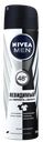 Дезодорант спрей мужской Нивея черное и белое невидимый Байерсдорф ж/б, 150 мл