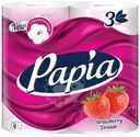Туалетная бумага Papia Клубничная мечта 3 слоя, 4шт