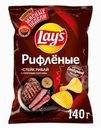 Чипсы картофельные LAY'S Рибай с перечным соусом, рифленые