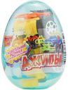 Жевательная резинка Secret Lab Джипы со вкусом апельсина в пластиковом яйце с игрушкой, 7г
