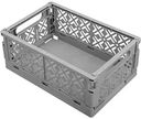 Контейнер для хранения складной Econova Stocky M 25×17 см цвет: серый, 3,4 л