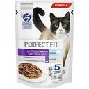 Корм для кошек влажный Perfect Fit для поддержания здоровья почек, с лососем в соусе, 75 г
