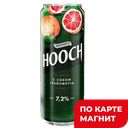 HOOCH Super Нап газ грейпфрут 7,2% 0,45л ж/б(Мегапак):12