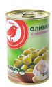 Оливки АШАН с чесноком, 300 г