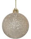 Ёлочное украшение Шар с блестками золотистый, 8см