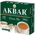 Чай зеленый AKBAR китайский в пакетиках, 100х2 г