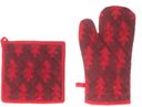 Прихватка и варежка Красные ёлочки, 4Living, 18 × 32/20 × 20 см 